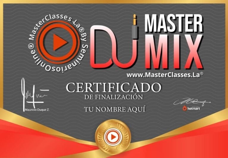 Certificado Dj Master MIX